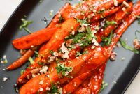 Spicy Gochujang Roasted Carrots with Honey Glaze