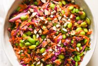 Citrus Edamame Salad with Avocado and Ginger Dressing