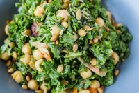 Crispy Kale Kimchi Salad with Sesame-Ginger Dressing