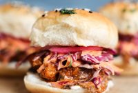 Savory Mushroom Veggie Sliders with Garlic Aioli Recipe