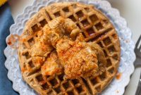 Crispy Vegan Chicken and Waffles Recipe with Maple Glaze