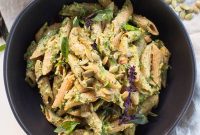 Creamy Avocado Pesto Pasta with Lemon and Parmesan