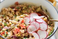 Summer Peach and White Bean Salad with Basil Vinaigrette