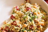 Bulgur Salad with Roasted Grapes and Herbed Lemon Dressing