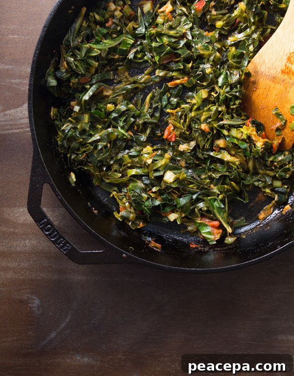 Southern Vegan Collard Greens with Cornmeal Biscuit | www.sweetpotatosoul.com