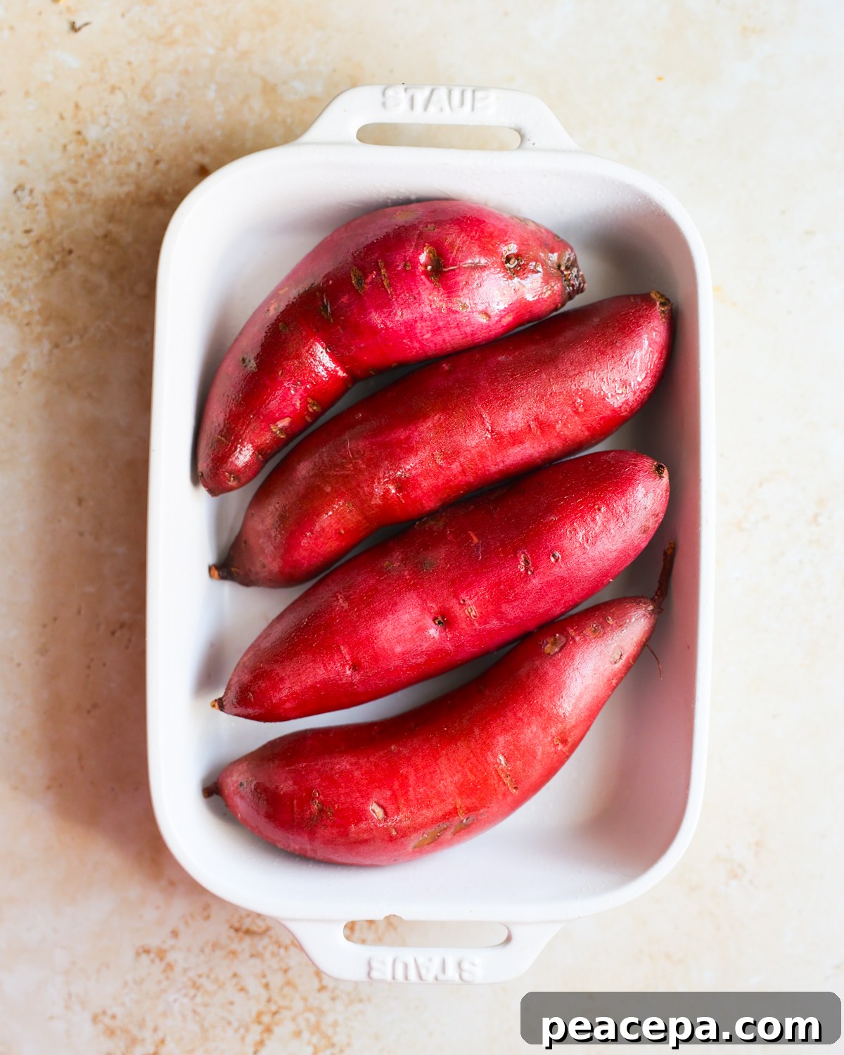 overhead raw potatoes