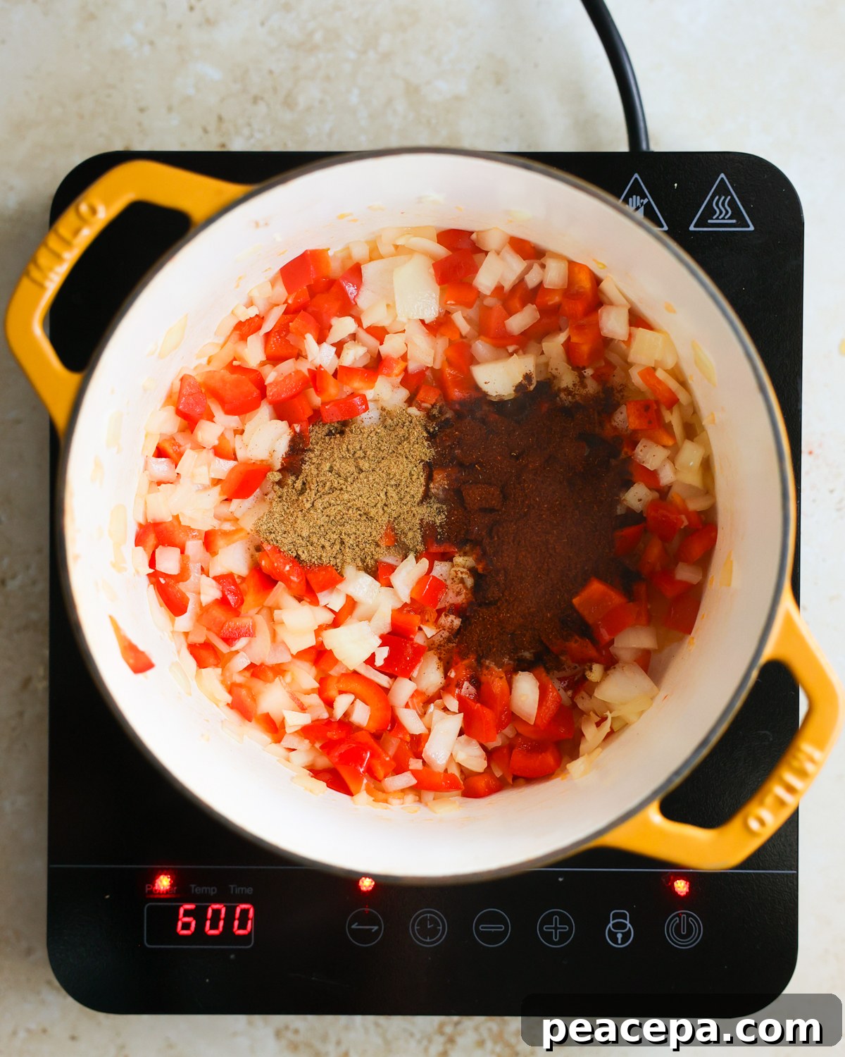 spices toasting in pot