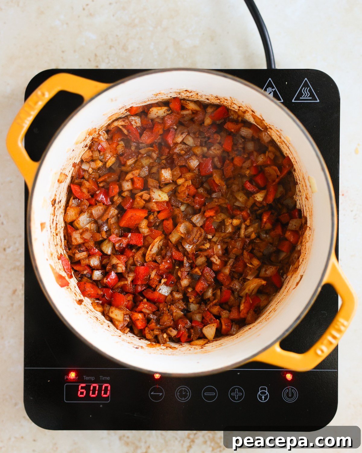 overhead toasted spices and aromatics