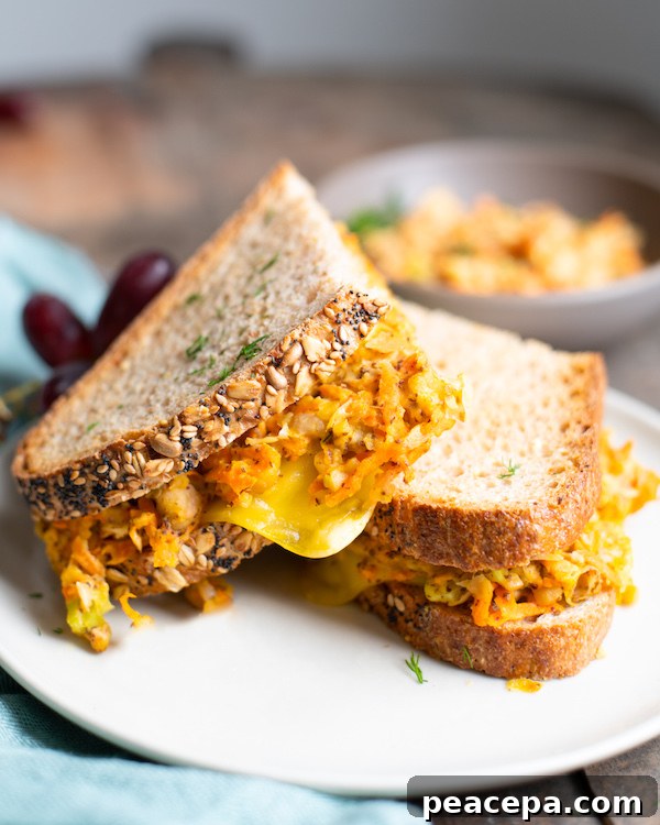 Carrot Chickpea Tuna Melt