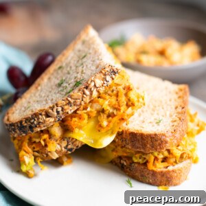 Carrot Chickpea Tuna Melt