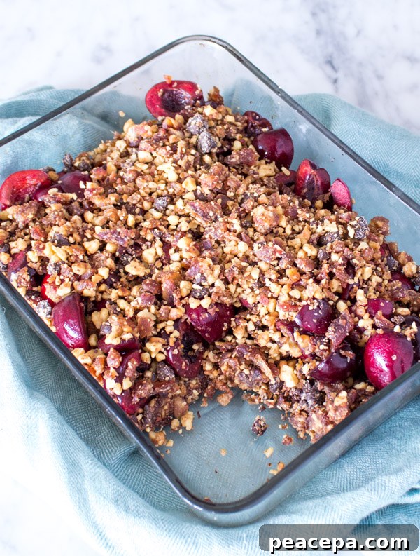 No-bake Cherry Walnut Crumble