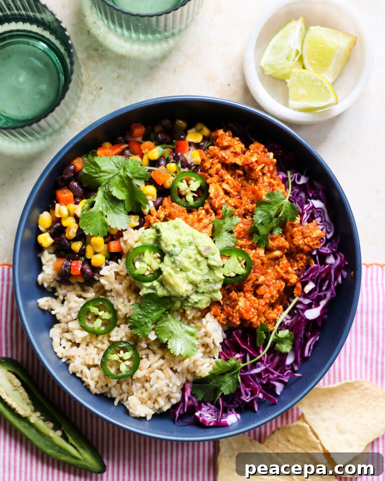Sofritas served in a bowl.