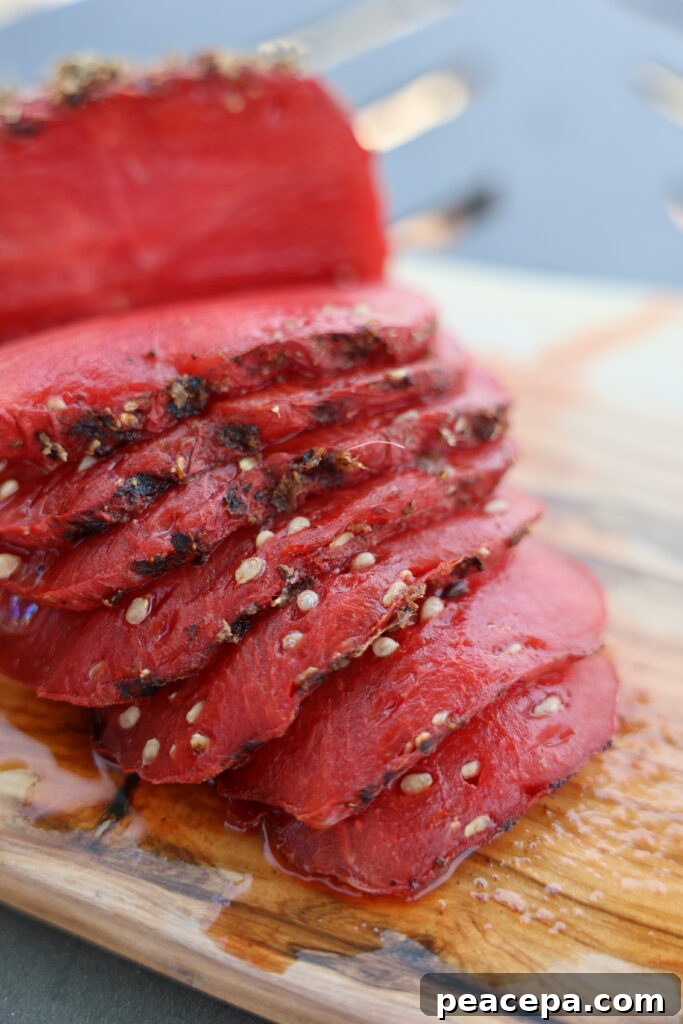 Jerk grilled watermelon