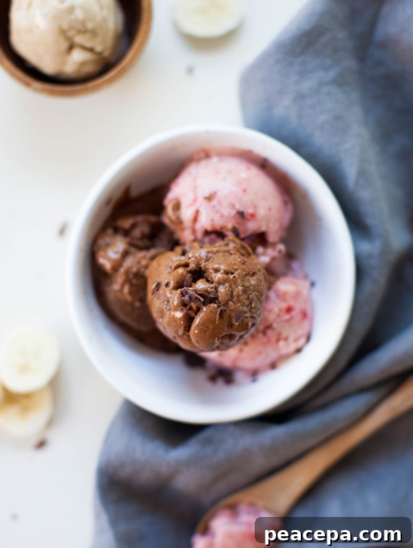 Banana Ice Cream 3 Flavors | sweetpotatosoul.com