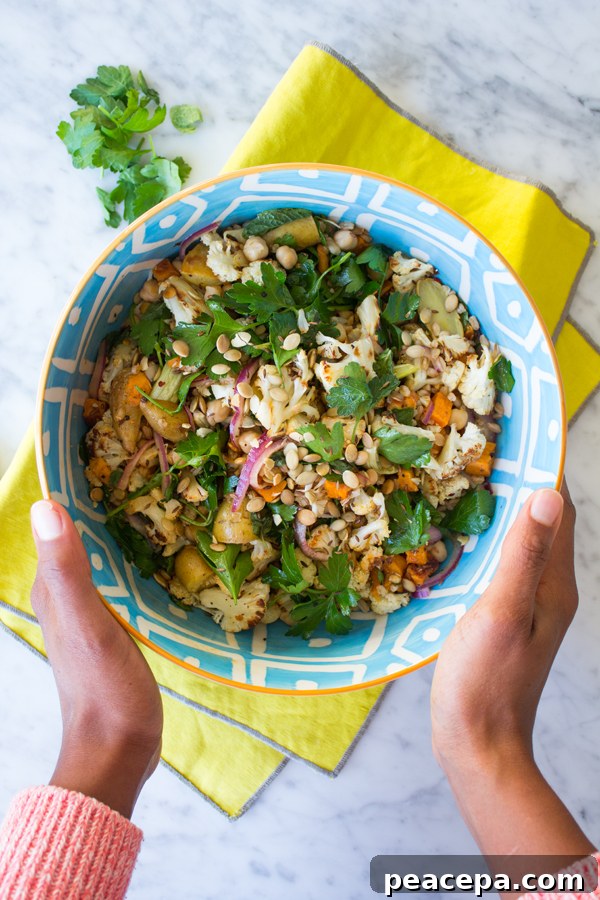 Roasted Cauliflower & Sweet Potato Salad | www.sweetpotatosoul.com
