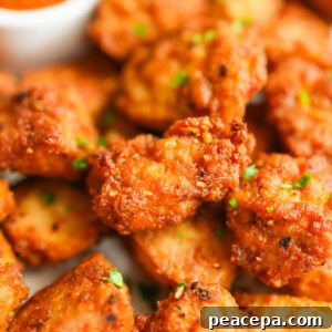Vegan tofu nuggets.
