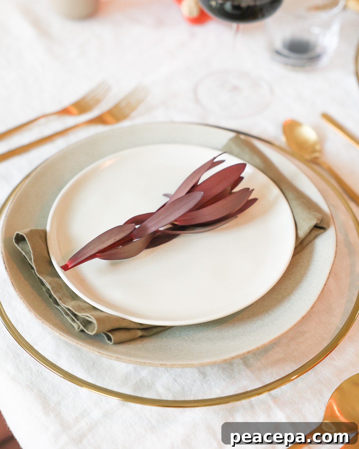 A formal table setting.