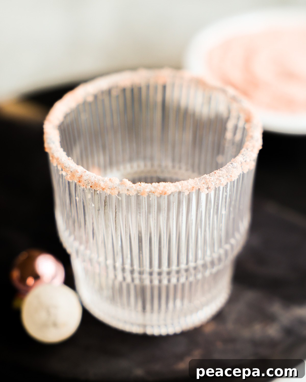 margarita glass with salt on rim