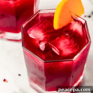 overhead of two glasses of pineapple skin tea