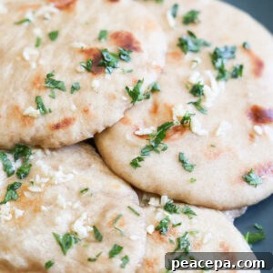 vegan naan close up