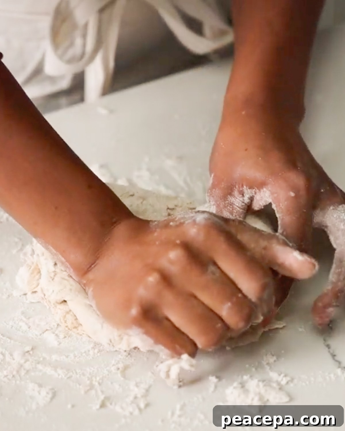 kneading naan dough