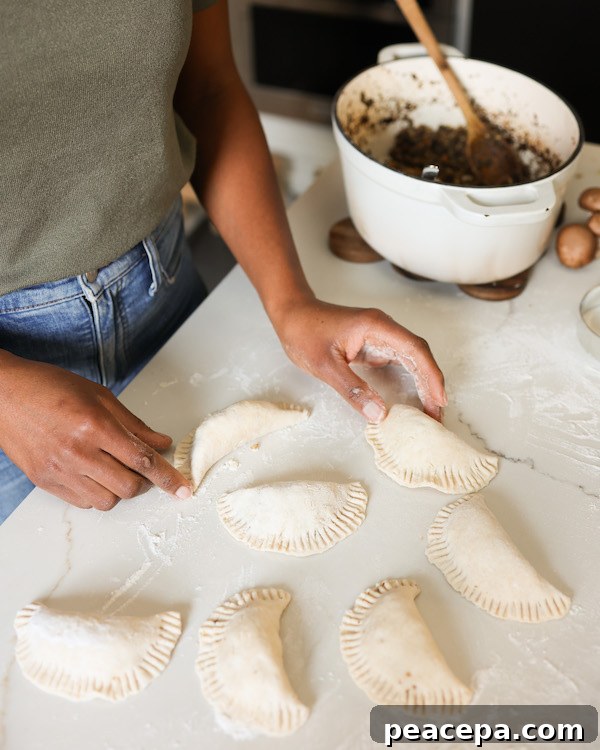 raw empanadas ready for the air fryer