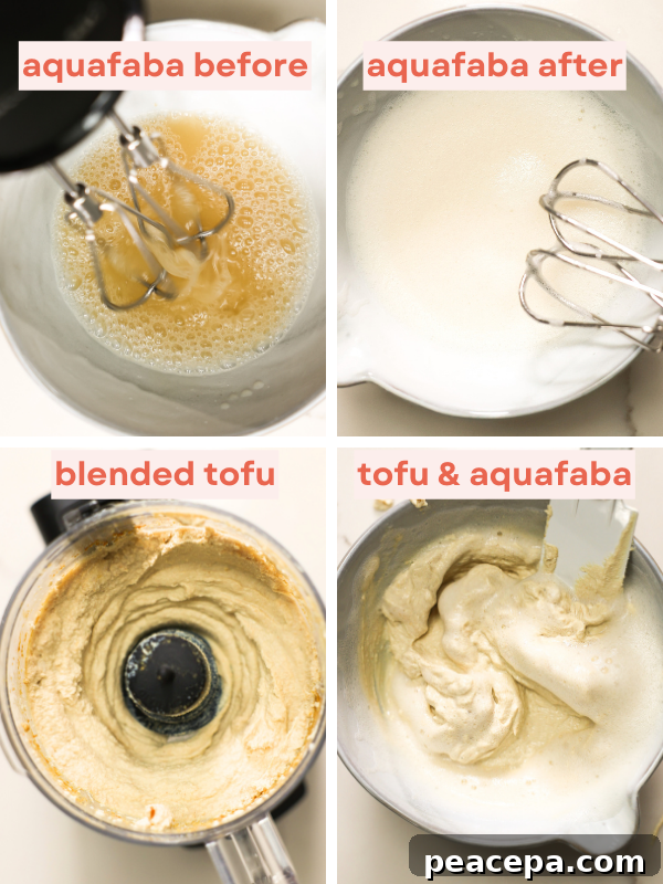 step by step photos of vegan omelet preparation