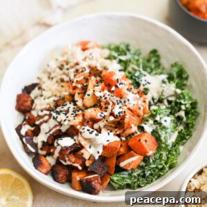 korean inspired vegan buddha bowl