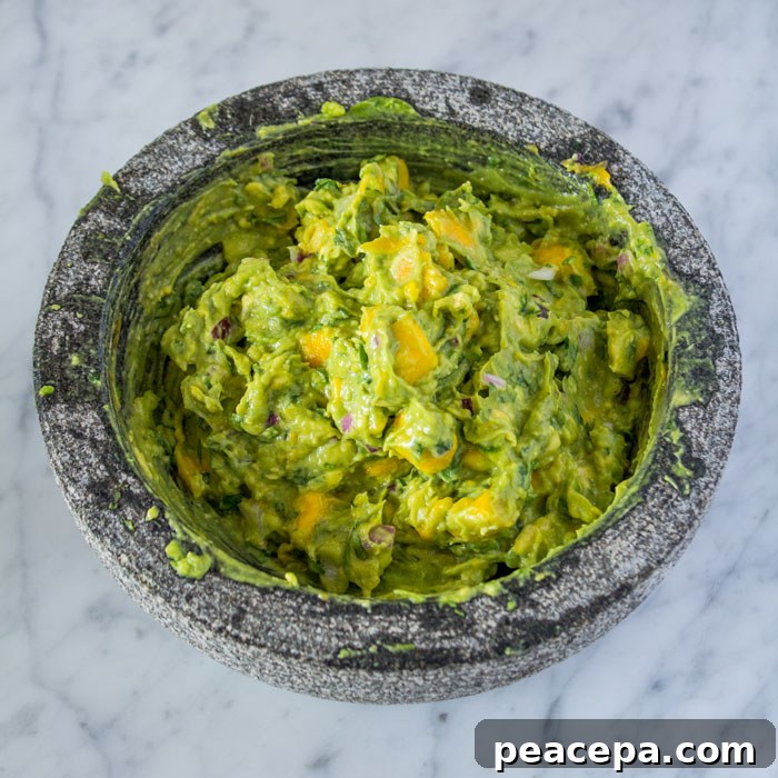 Mango Guacamole for Lentil Tacos
