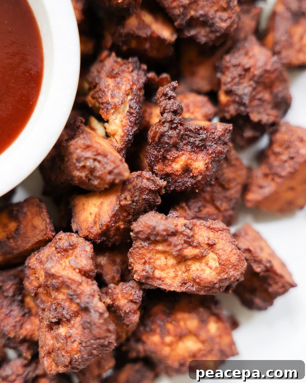close up vegan chicken nuggets