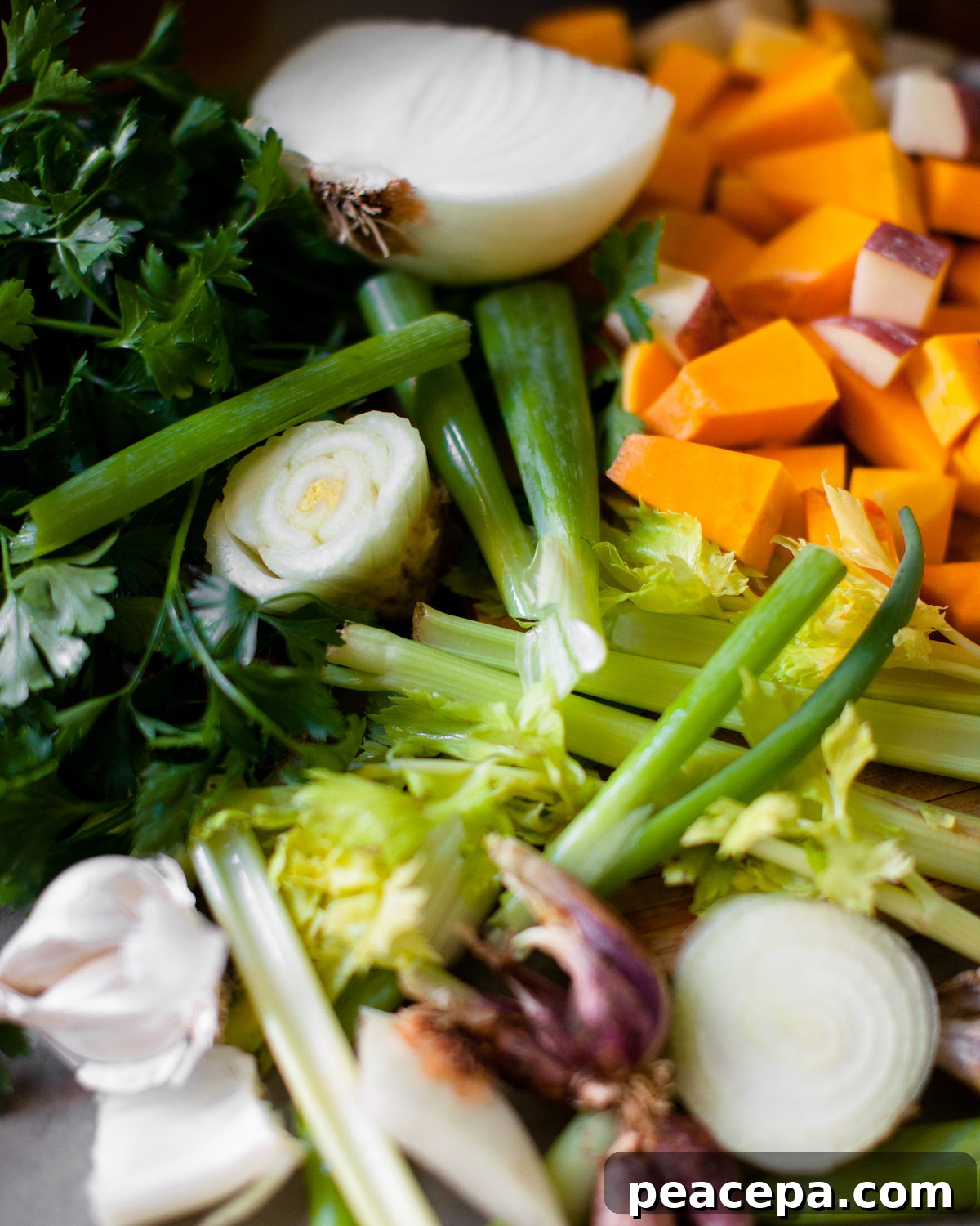 a variety of food scraps on counter