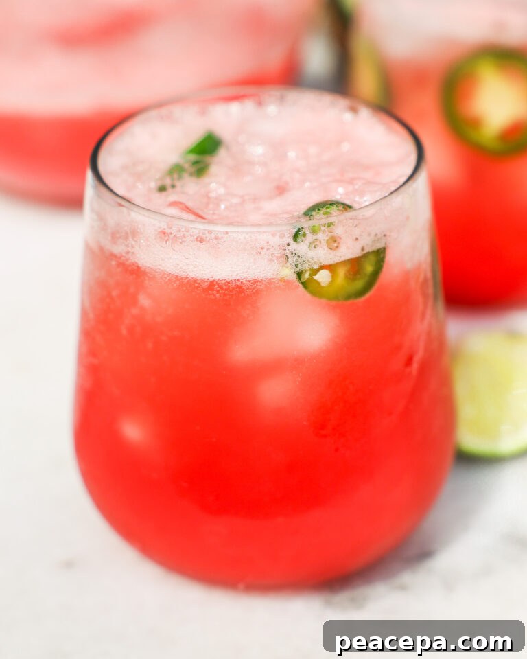 Spicy watermelon margarita