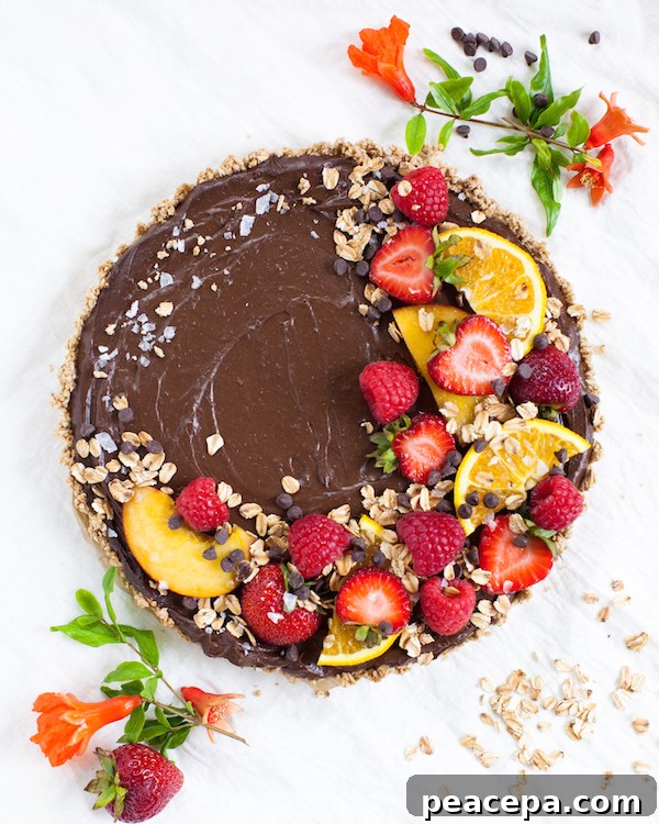 Oatmilk chocolate mousse tart