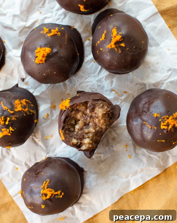 Citrus chocolate truffles