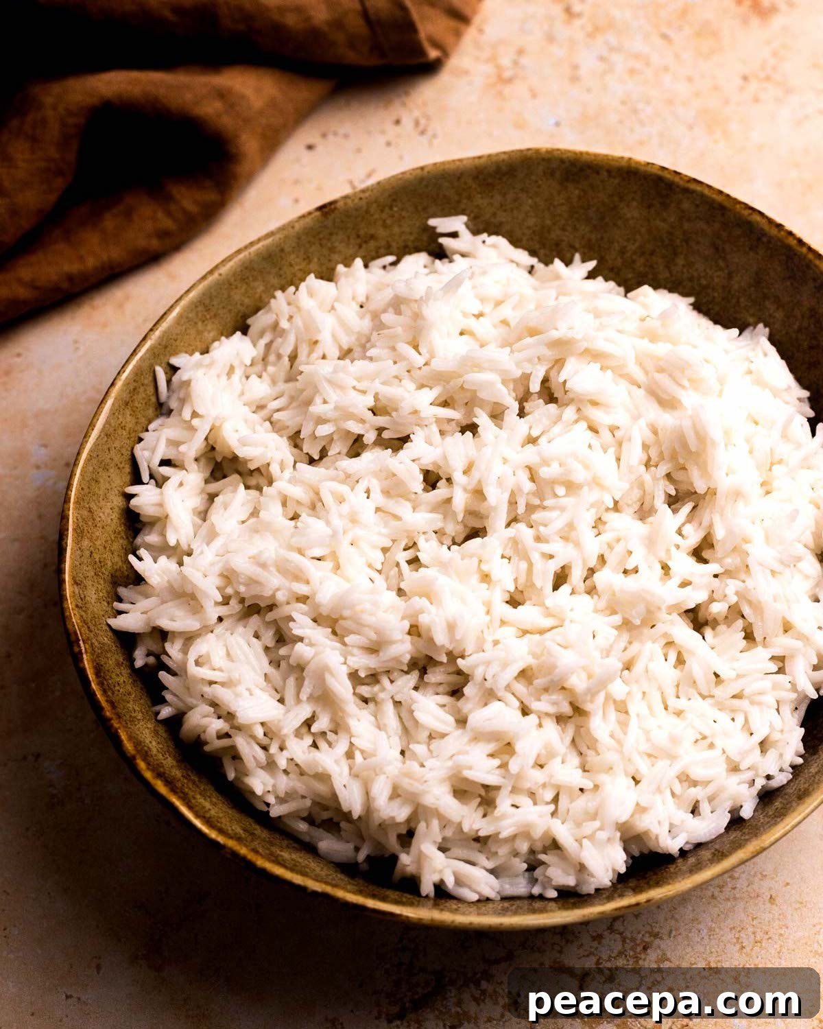 coconut jasmine rice in a bowl