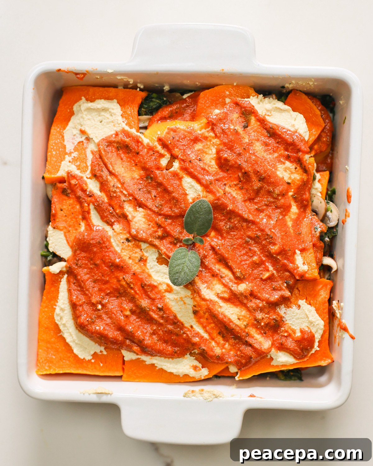 layered butternut squash lasagna 