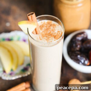 apple smoothie in glass