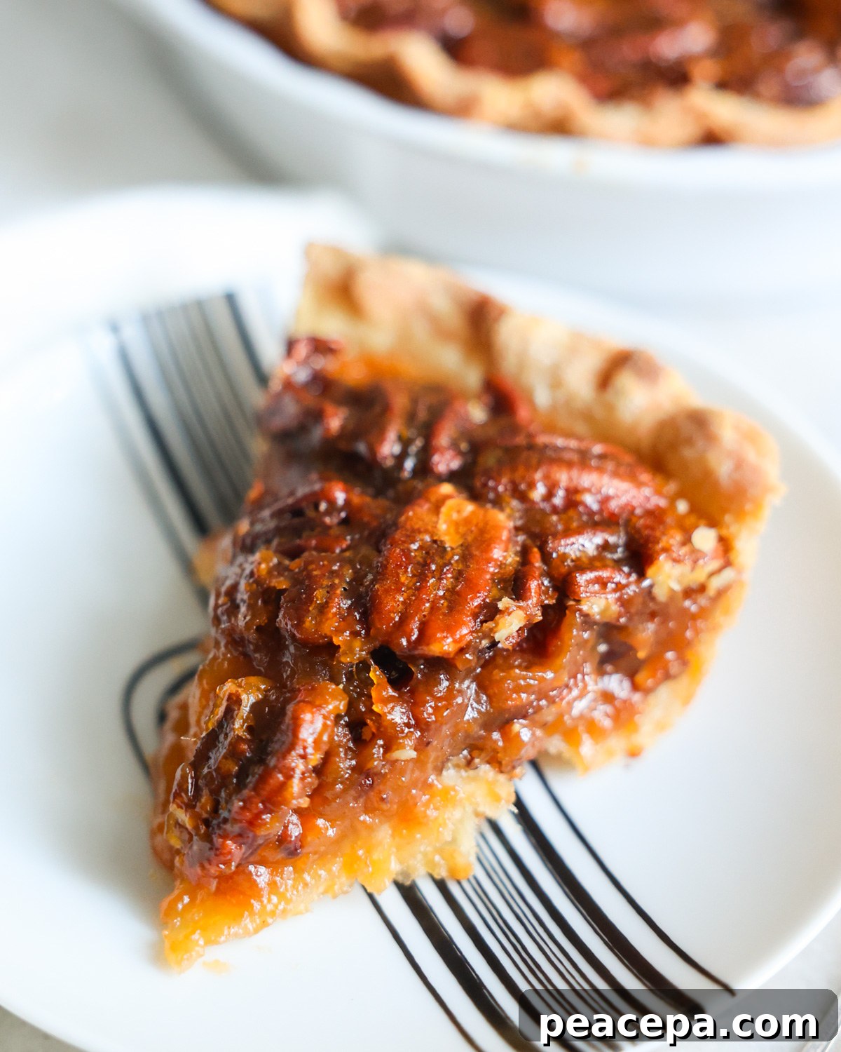 slice of vegan pecan pie