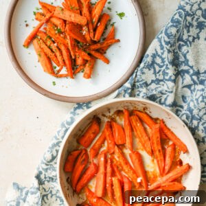 overhead sweet and savory carrots