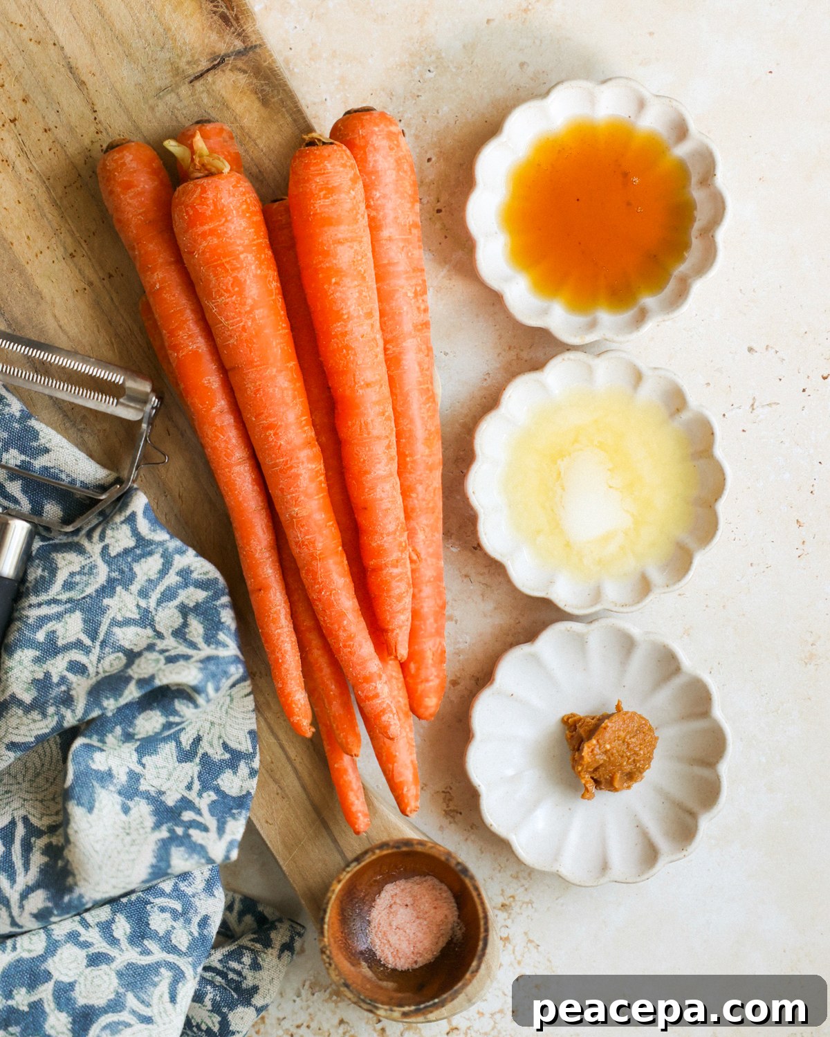 sweet air fryer carrots ingredients