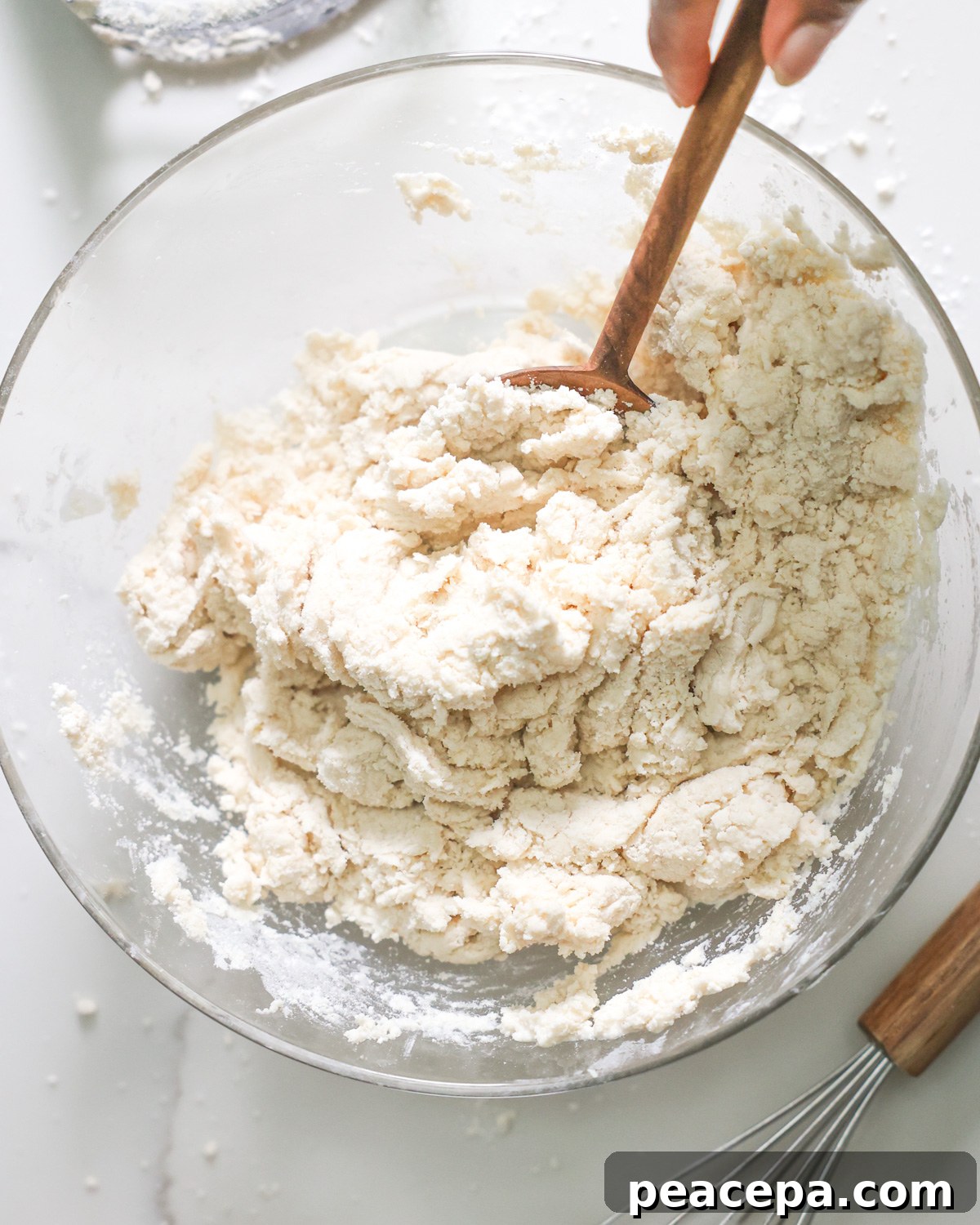 vegan pie crust dough in a bowl