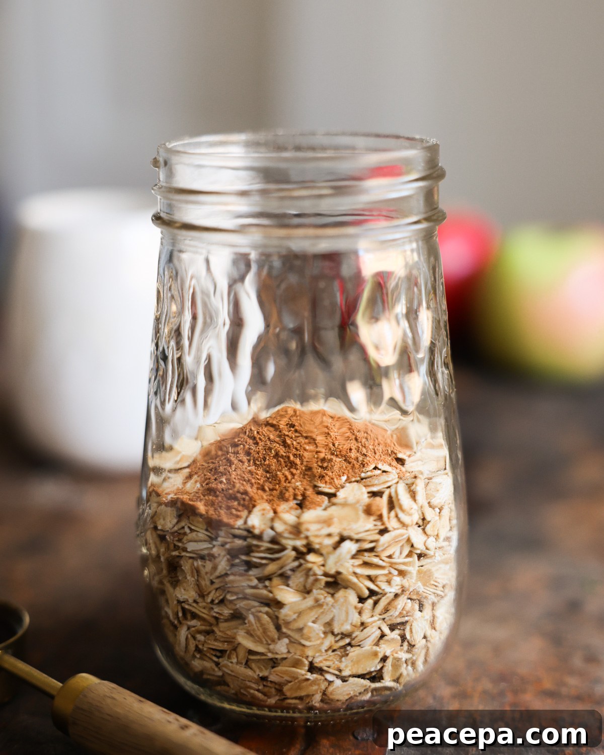 dry ingredients in glass jar