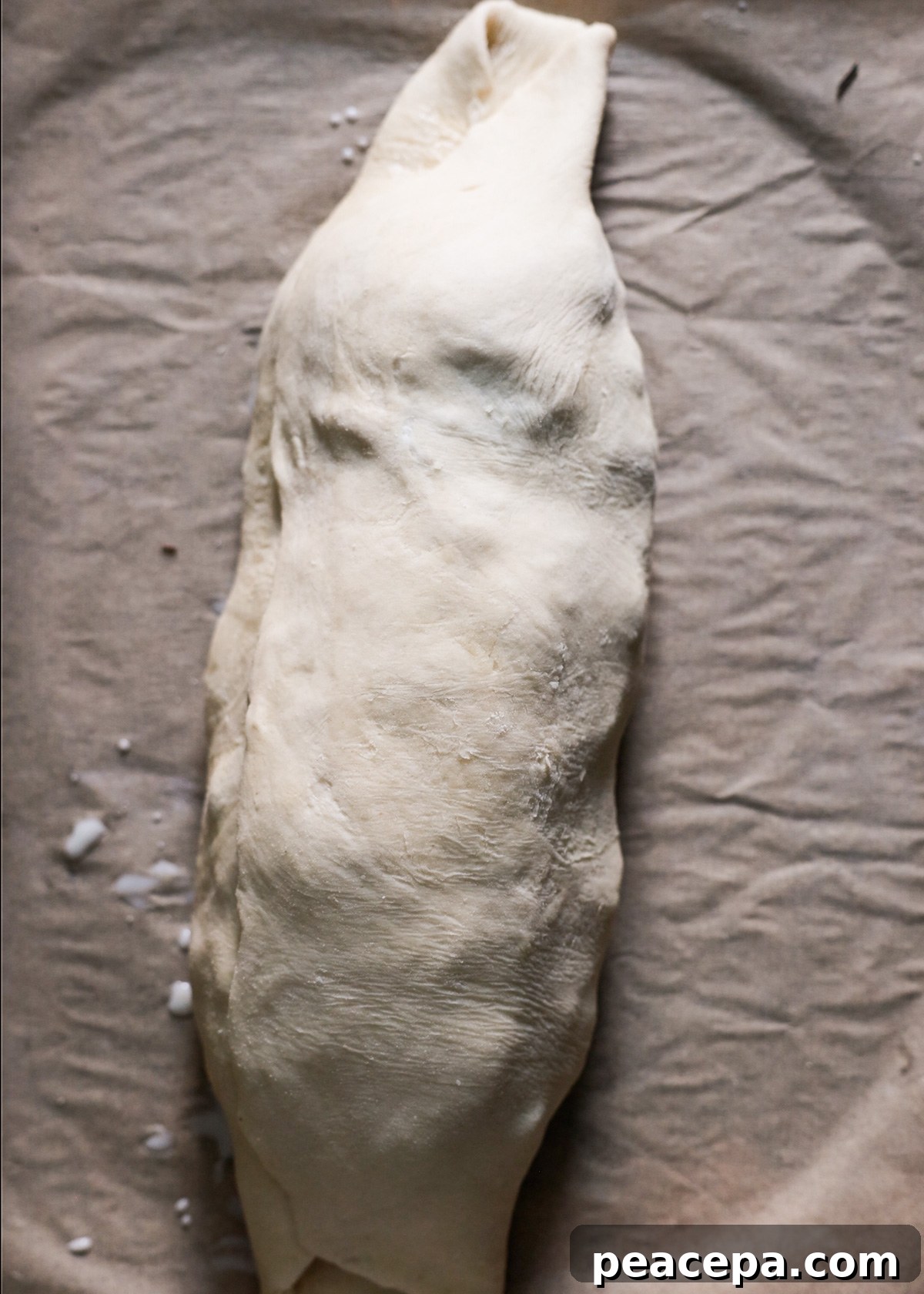 The Mushroom Wellington before the pastry has been folded under for baking.