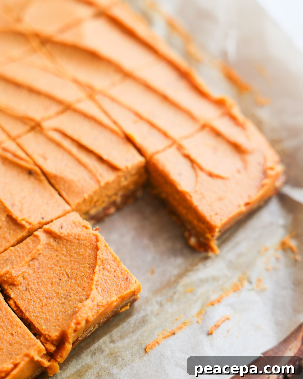 close up sweet potato bars