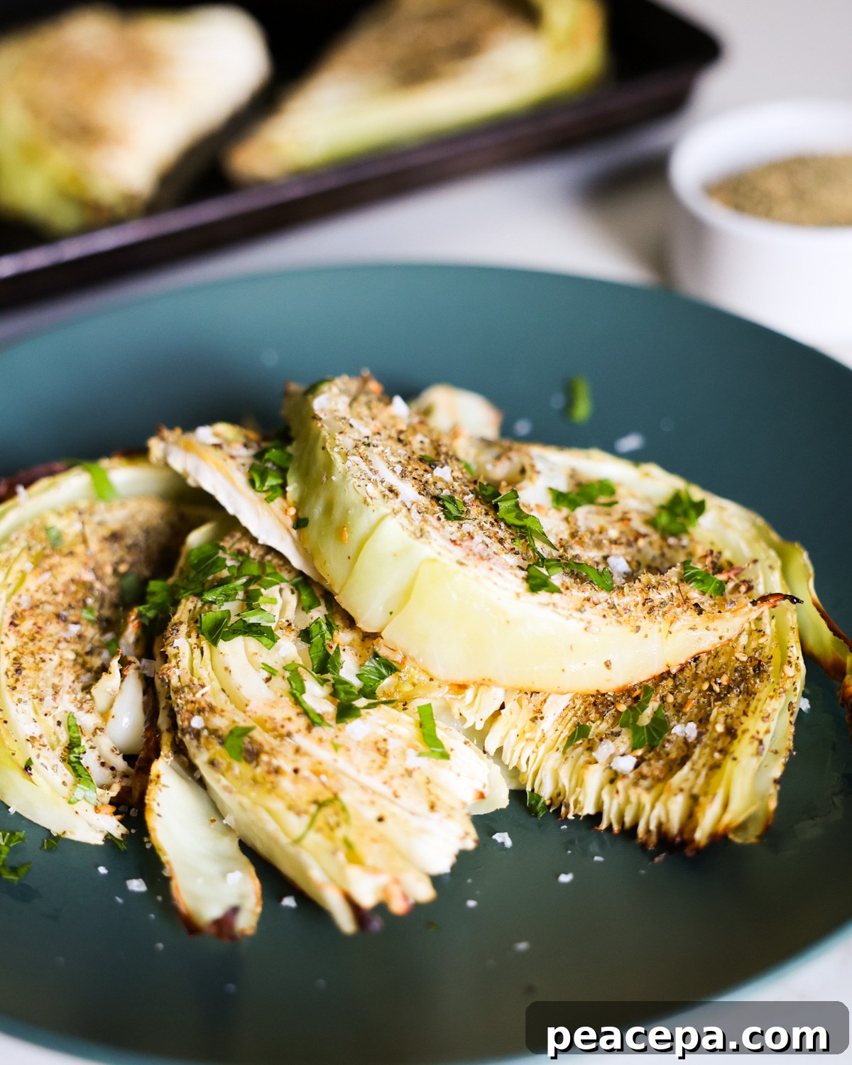 roasted cabbage on plate