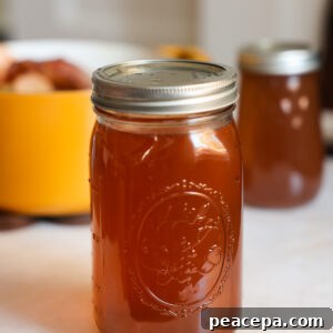 vegetable stock in jar