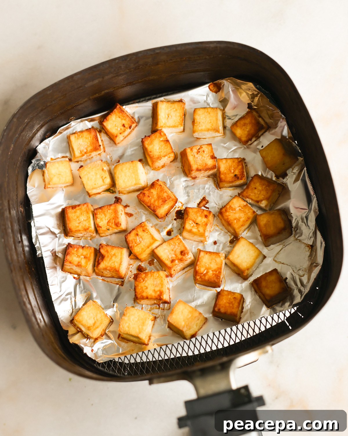 overhead air fried tofu