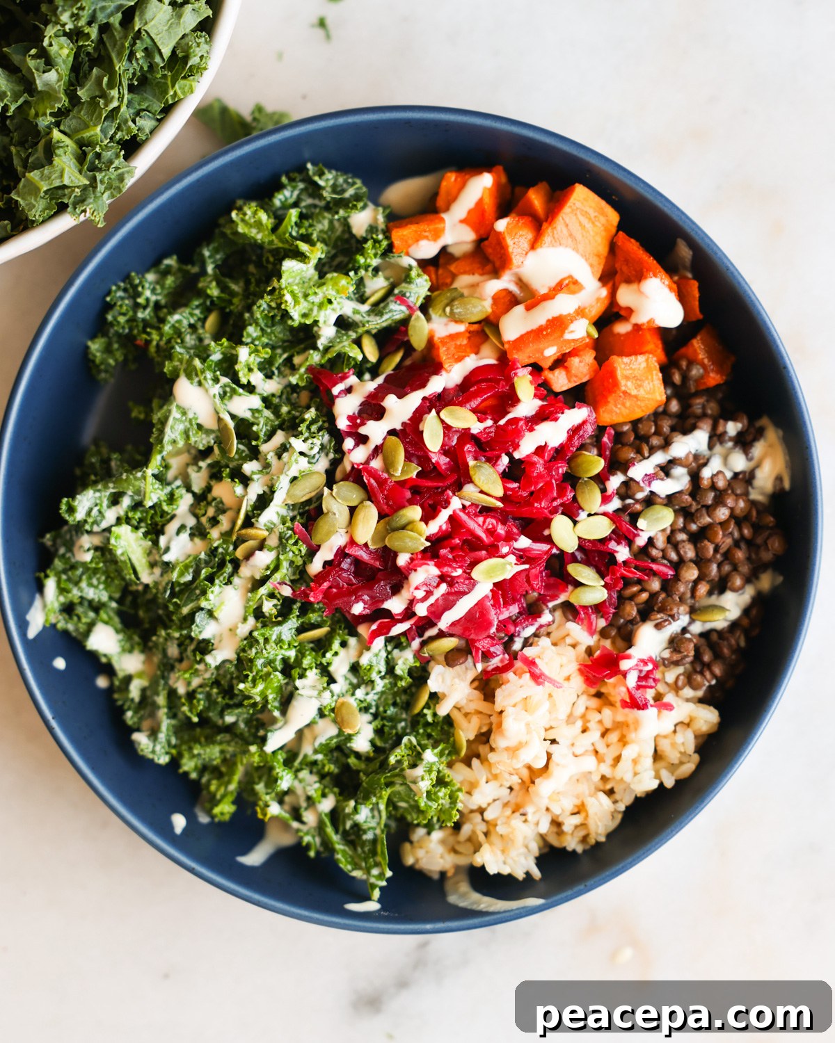overhead vegan plate method