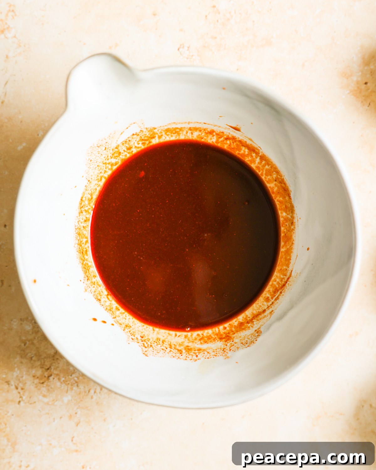 overhead smoky tofu marinade