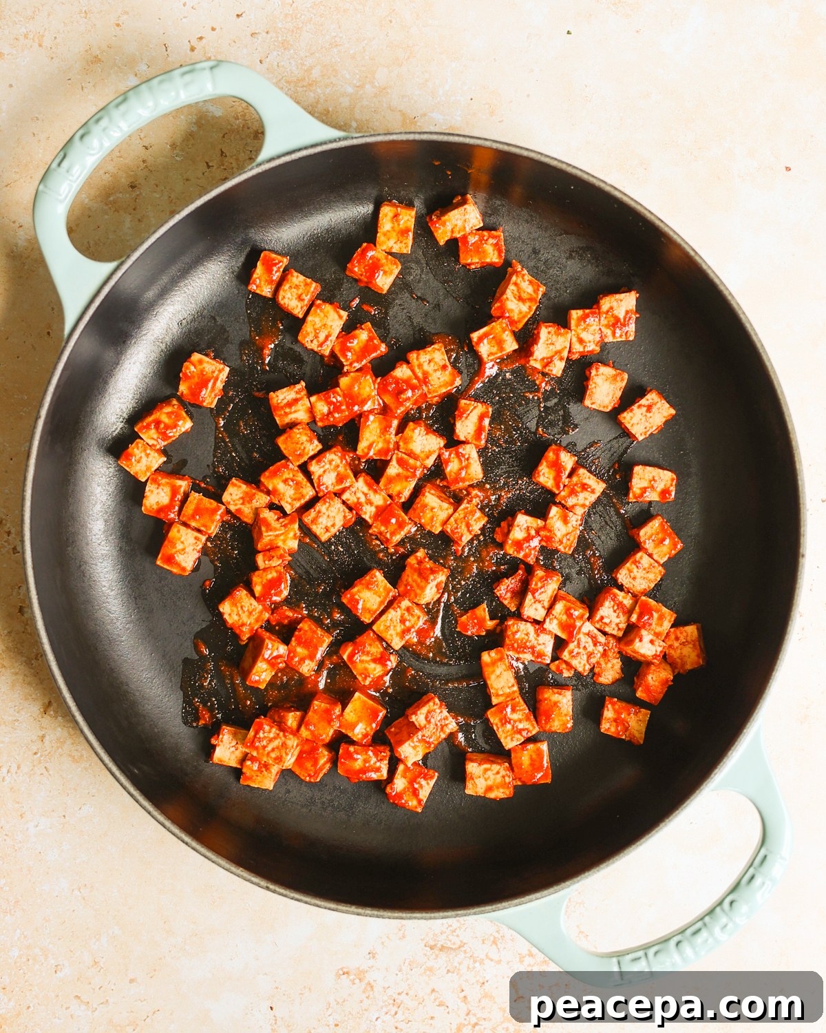 tofu in skillet